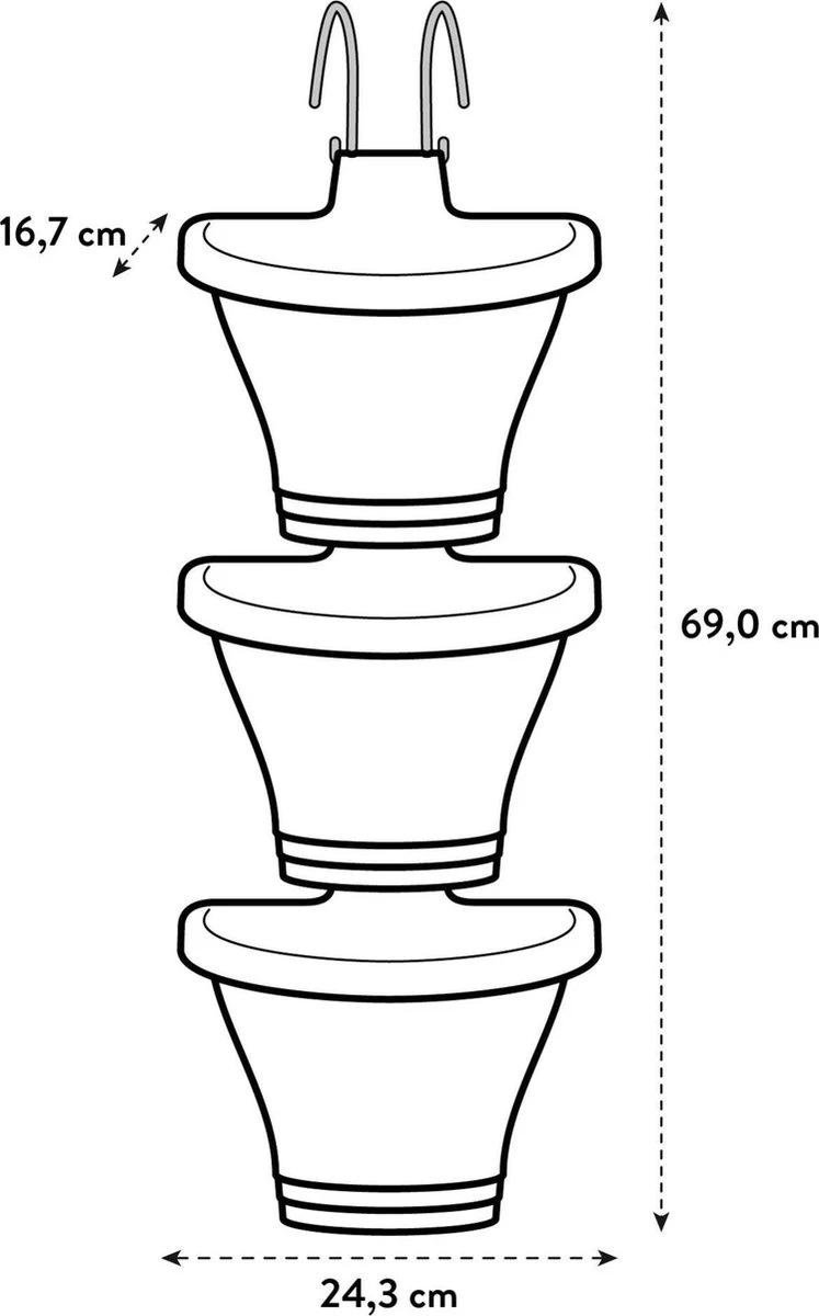 Elho Corsica Vertical Forest 24 - Bloempot Voor Balkonbuiten - Ø 26.7 X H 29.7 Cm - Wit/Wit 9 Elho Corsica Vertical Forest 24 - Bloempot Voor Balkonbuiten - Ø 26.7 X H 29.7 Cm - Wit/Wit - Afbeelding 7