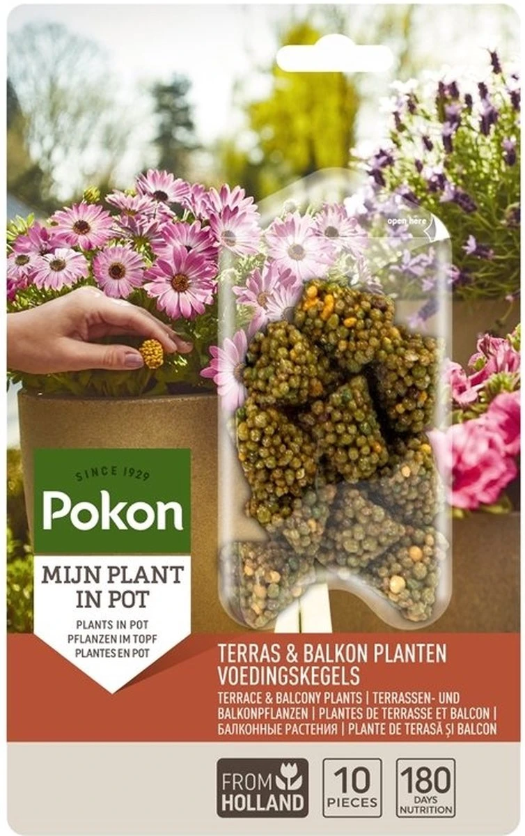 Pokon Voedingskegels Voor Terras- & Balkonplanten - 40 Stuks - 180 Dagen Voeding - Plantenvoeding 10 Pokon Voedingskegels Voor Terras- & Balkonplanten - 40 Stuks - 180 Dagen Voeding - Plantenvoeding - Afbeelding 8