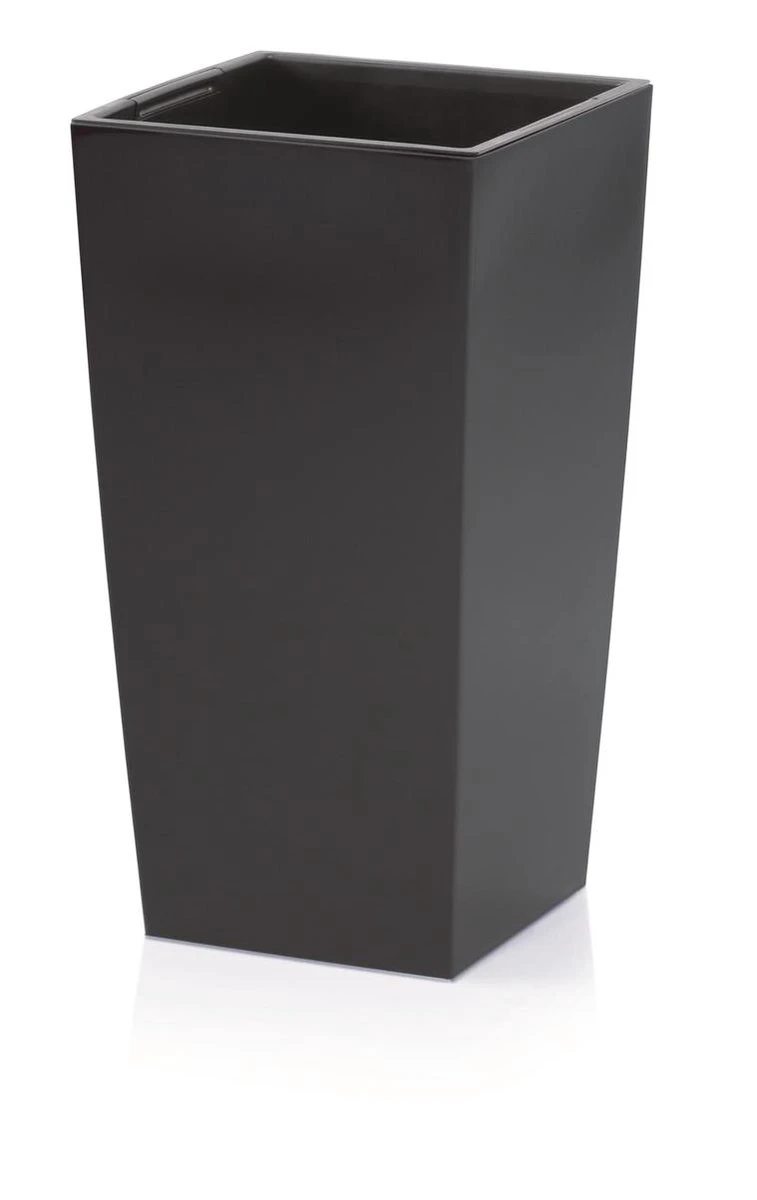 Prosperplast Kunststof Urbi Bloempot/plantenpot Met Binnenpot Antraciet 32 X 32 X 61 Cm - 21/49 Liter - Hoge Vierkante Bloempotten 7 Prosperplast Kunststof Urbi Bloempot/plantenpot Met Binnenpot Antraciet 32 X 32 X 61 Cm - 21/49 Liter - Hoge Vierkante Bloempotten - Afbeelding 5