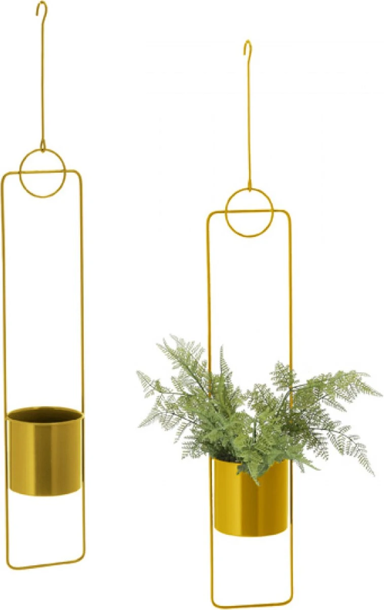 Merkloos Bloempotten Om Op Te Hangen - Hangende Plantenpot - 2 Stuks - 88 Cm Hoog - Gouden 3 Merkloos Bloempotten Om Op Te Hangen - Hangende Plantenpot - 2 Stuks - 88 Cm Hoog - Gouden