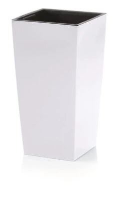 Prosperplast Kunststof Urbi Bloempot/plantenpot Met Binnenpot Wit 32 X 32 X 61 Cm - 21/49 Liter - Hoge Vierkante Bloempotten -Tuin Kweekbenodigdheden 758x1200 2