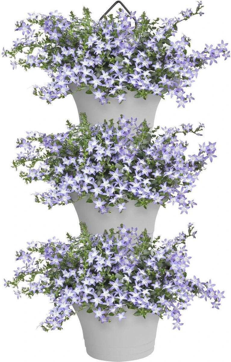Elho Corsica Vertical Forest 24 - Bloempot Voor Balkonbuiten - Ø 26.7 X H 29.7 Cm - Wit/Wit 3 Elho Corsica Vertical Forest 24 - Bloempot Voor Balkonbuiten - Ø 26.7 X H 29.7 Cm - Wit/Wit