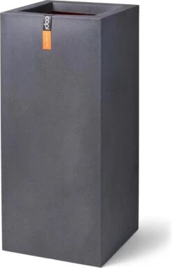 Capi Europe - Bloempot Rechthoek Smooth NL - 36x36x79 - Zwart - Voor Binnen En Buiten - KBL952 -Tuin Kweekbenodigdheden 769x1200