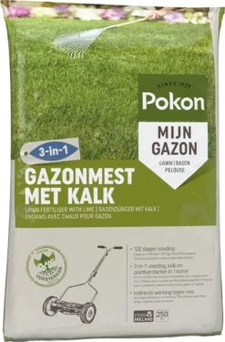 Pokon Gazonmest Met Kalk - 16,8kg - Mest - Geschikt Voor 250m² - 120 Dagen Voeding 12 Pokon Gazonmest Met Kalk - 16,8kg - Mest - Geschikt Voor 250m² - 120 Dagen Voeding -Tuin Kweekbenodigdheden 790x1200