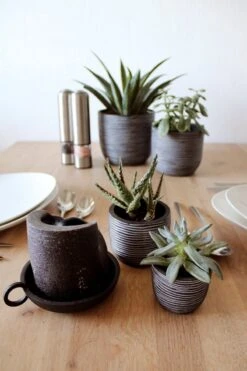 Capi Europe - Set Van 4 - Bloempot Binnen - Rib Antraciet 11 Capi Europe - Set Van 4 - Bloempot Binnen - Rib Antraciet -Tuin Kweekbenodigdheden 800x1200 107