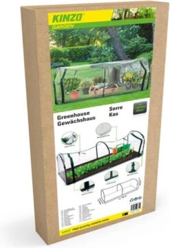 Kinzo Garden Broeikas - Tunnelkas - Met Rits - Staal - 130x60x50cm -Tuin Kweekbenodigdheden 822x1200 2