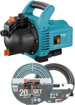 GARDENA - Classic Besproeiingspomp 3000/4 Compleet - Waterpomp - Incl. 3.5 M Aanzuigslang En 20 M Slang -Tuin Kweekbenodigdheden 853x1200