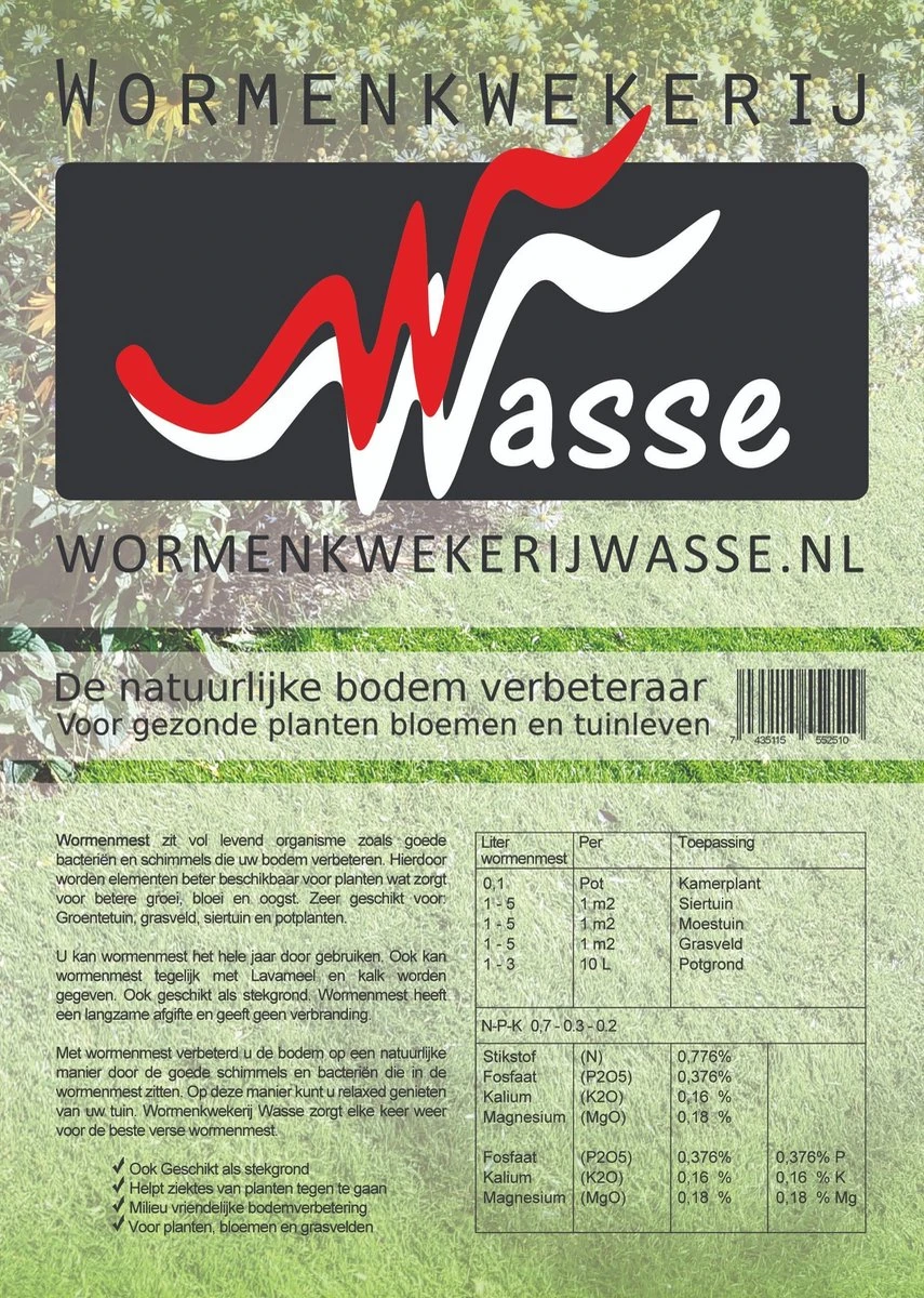 Frankys Flora - Wormenmest - 35 Liter - Humus - Compost - Bodemverbetering 5 Frankys Flora - Wormenmest - 35 Liter - Humus - Compost - Bodemverbetering - Afbeelding 3