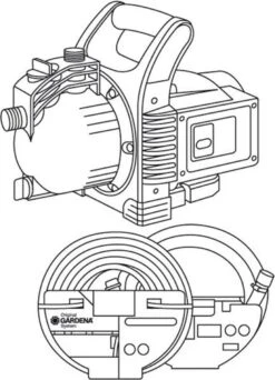 GARDENA - Classic Besproeiingspomp 3000/4 Compleet - Waterpomp - Incl. 3.5 M Aanzuigslang En 20 M Slang -Tuin Kweekbenodigdheden 867x1200