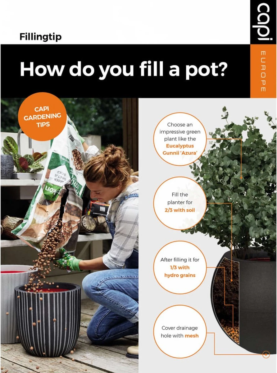 Capi Europe - Bloempot Bol Smooth NL - 35x34 - Zwart - Voor Binnen En Buiten - KBL932 15 Capi Europe - Bloempot Bol Smooth NL - 35x34 - Zwart - Voor Binnen En Buiten - KBL932 - Afbeelding 13