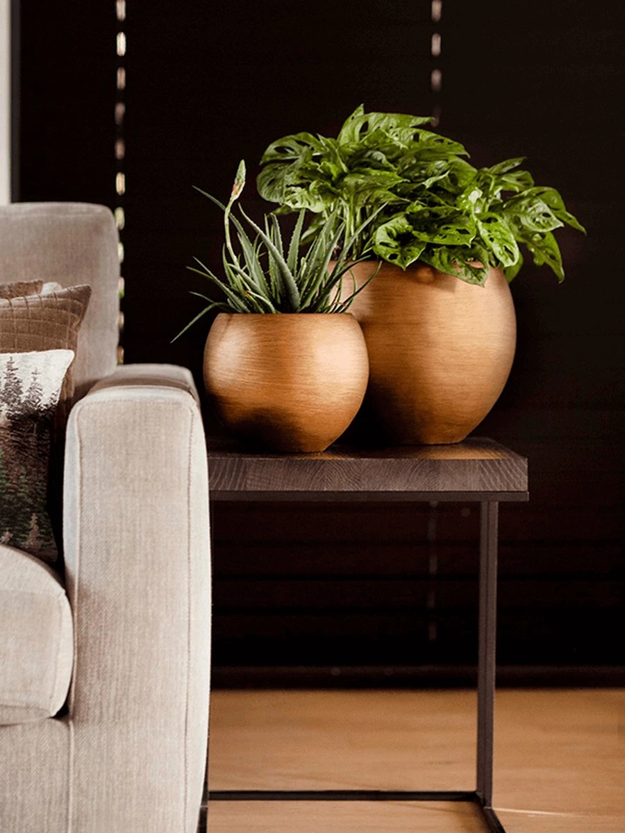 Capi Europe - Vaas Bol Retro - 30x25 - Goud - Bloempot Voor Binnen - BRTG104 12 Capi Europe - Vaas Bol Retro - 30x25 - Goud - Bloempot Voor Binnen - BRTG104 - Afbeelding 10