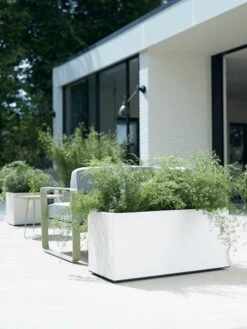 Elho Vivo Matt Finish Lang Wielen 90 - Grote Staande Plantenbak Voor Binnen & Buiten - Gemaakt Van Gereycled Plastic - L 39 X W 88 X H 41 Cm - Wit -Tuin Kweekbenodigdheden 900x1200 52