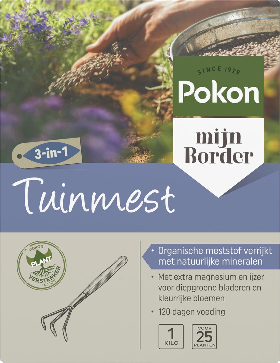 Pokon Tuinmest - 1kg - Meststof - 3-in-1 Werking 3 Pokon Tuinmest - 1kg - Meststof - 3-in-1 Werking