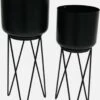 Merkloos Set Metalen Pot Op Standaard - 2 Stuks - Ø 15 X 38,5 Cm + Ø 12,5 X 33,5 Cm - Zwart 2 Merkloos Set Metalen Pot Op Standaard - 2 Stuks - Ø 15 X 38,5 Cm + Ø 12,5 X 33,5 Cm - Zwart -Tuin Kweekbenodigdheden 928x1200 1
