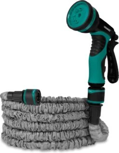 VONROC Tuinslang – Uitrekbare Tuinslang 10 Meter – Incl. Aansluitingen, Muursteun En Broespistool -Tuin Kweekbenodigdheden 937x1200