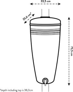 Elho Green Basics Rain Catcher 33 - Regenton Voor Balkonbuiten - Ø 33.5 X H 73.5 Cm - Grijs/Living Concrete 16 Elho Green Basics Rain Catcher 33 - Regenton Voor Balkonbuiten - Ø 33.5 X H 73.5 Cm - Grijs/Living Concrete -Tuin Kweekbenodigdheden 951x1200