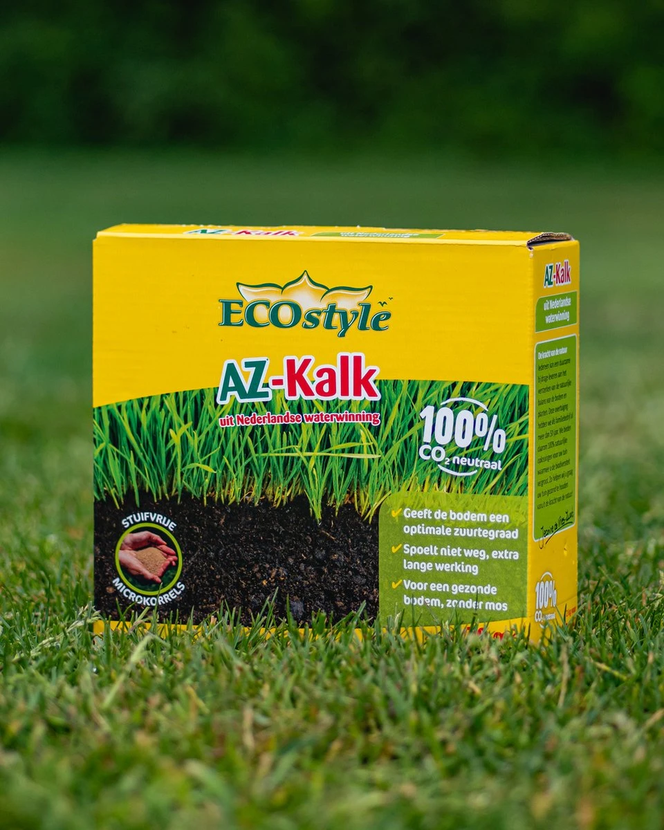 ECOstyle AZ Kalk Micro Korrel – Voor Gazon, Sier- En Moestuin - Corrigeert Zuurgraad Direct En Langdurig - Werkt Tegen Mos - CO2-Neutraal – 30 M² - 2 KG 4 ECOstyle AZ Kalk Micro Korrel – Voor Gazon, Sier- En Moestuin - Corrigeert Zuurgraad Direct En Langdurig - Werkt Tegen Mos - CO2-Neutraal – 30 M² - 2 KG - Afbeelding 2