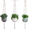 Gadgy Plantenhanger Macramé 3 Stuks - Luxe Gevlochten Touw Katoen - Plantenpot Ophangen - Hangpot 2 Gadgy Plantenhanger Macramé 3 Stuks - Luxe Gevlochten Touw Katoen - Plantenpot Ophangen - Hangpot -Tuin Kweekbenodigdheden 981x1200