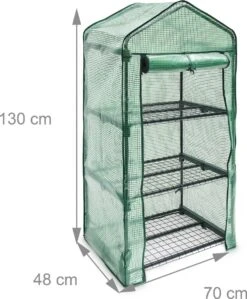 Relaxdays Kas Met Wielen - Tuinkas 3 Etages - Broeikas Kweekkas Tuin / Balkon 130 Cm Hoog - PE -Tuin Kweekbenodigdheden 992x1200 1